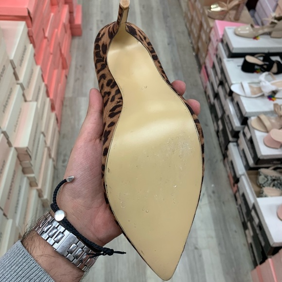 Leopard Print Closed Toe Pointed Stiletto Court Pumps - Picture 4 of 10